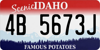 ID license plate 4B5673J
