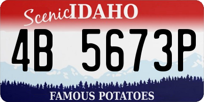 ID license plate 4B5673P