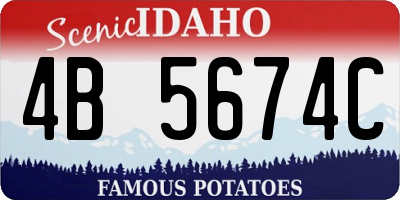 ID license plate 4B5674C