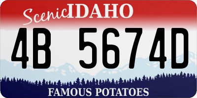 ID license plate 4B5674D