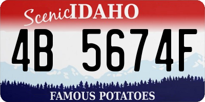 ID license plate 4B5674F