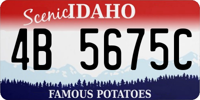 ID license plate 4B5675C