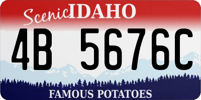 ID license plate 4B5676C