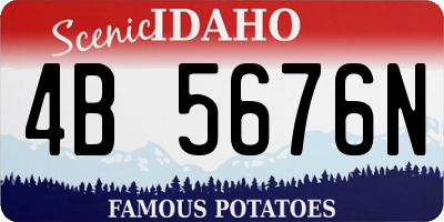 ID license plate 4B5676N