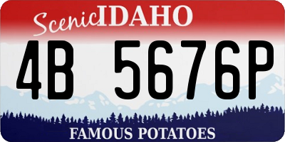 ID license plate 4B5676P