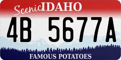 ID license plate 4B5677A