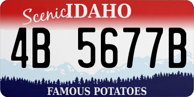 ID license plate 4B5677B