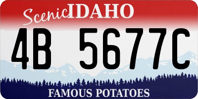 ID license plate 4B5677C