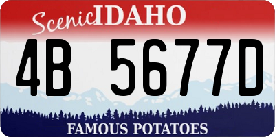 ID license plate 4B5677D