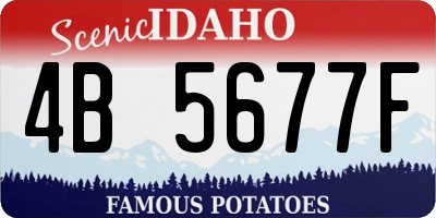 ID license plate 4B5677F
