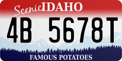 ID license plate 4B5678T