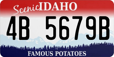 ID license plate 4B5679B