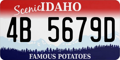 ID license plate 4B5679D