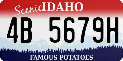ID license plate 4B5679H