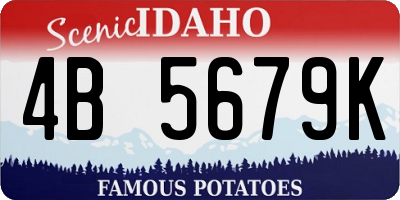 ID license plate 4B5679K