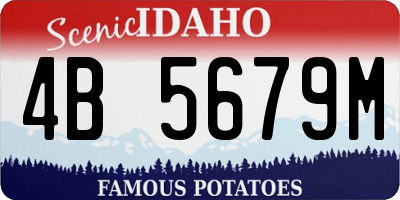ID license plate 4B5679M