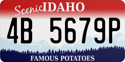ID license plate 4B5679P