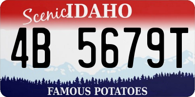ID license plate 4B5679T
