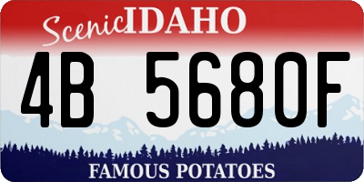 ID license plate 4B5680F