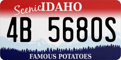 ID license plate 4B5680S