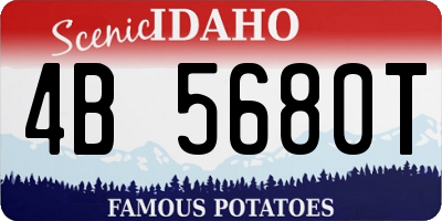 ID license plate 4B5680T