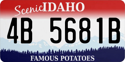 ID license plate 4B5681B