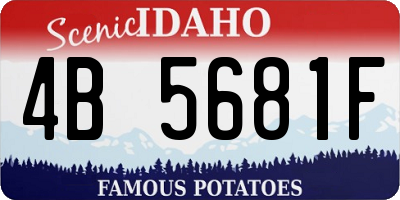 ID license plate 4B5681F