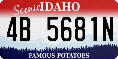 ID license plate 4B5681N