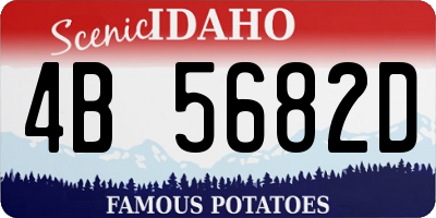 ID license plate 4B5682D