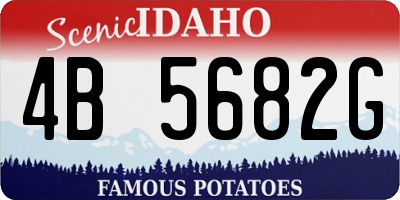 ID license plate 4B5682G