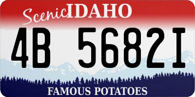 ID license plate 4B5682I