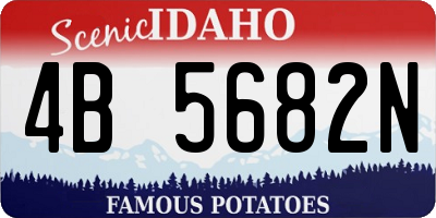 ID license plate 4B5682N