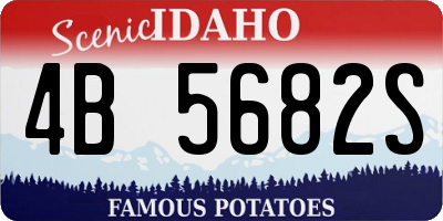 ID license plate 4B5682S