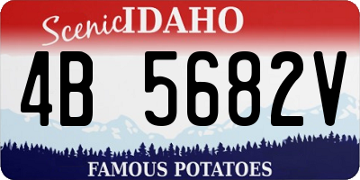 ID license plate 4B5682V