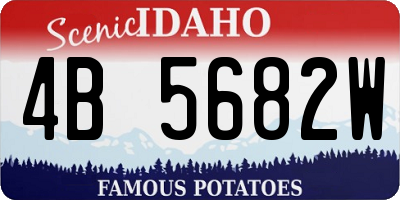 ID license plate 4B5682W