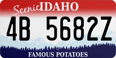 ID license plate 4B5682Z
