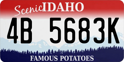 ID license plate 4B5683K