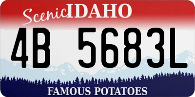 ID license plate 4B5683L