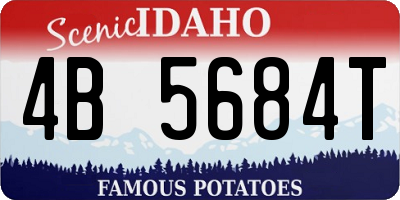 ID license plate 4B5684T