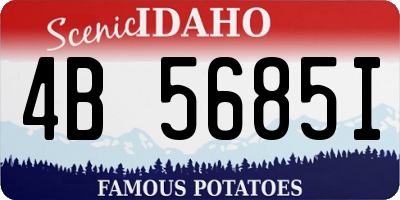 ID license plate 4B5685I
