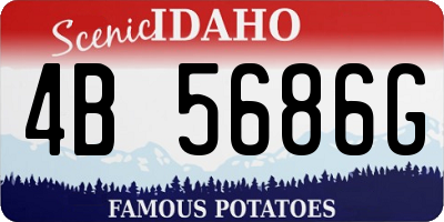ID license plate 4B5686G