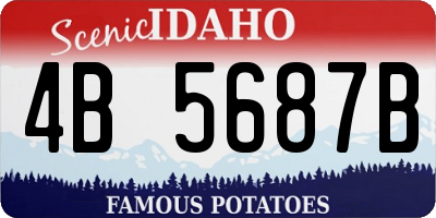 ID license plate 4B5687B