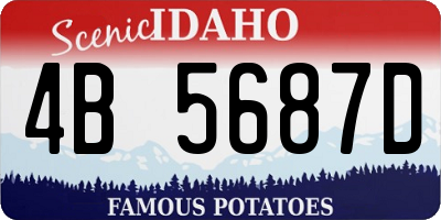 ID license plate 4B5687D