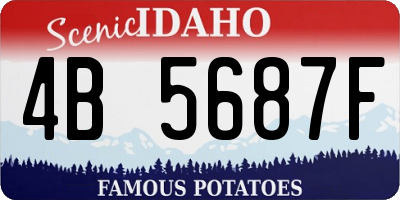 ID license plate 4B5687F
