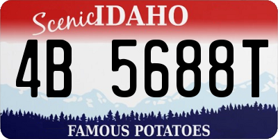 ID license plate 4B5688T