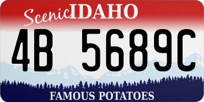 ID license plate 4B5689C