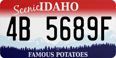 ID license plate 4B5689F