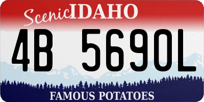 ID license plate 4B5690L