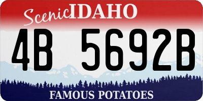 ID license plate 4B5692B