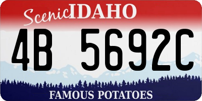ID license plate 4B5692C